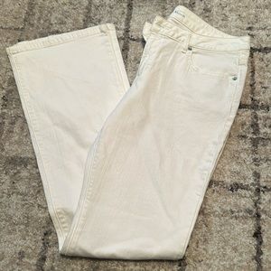 Michael Kors white wide leg jeans, size 12